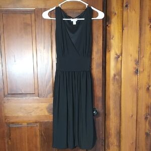 LOFT Black Midi Dress